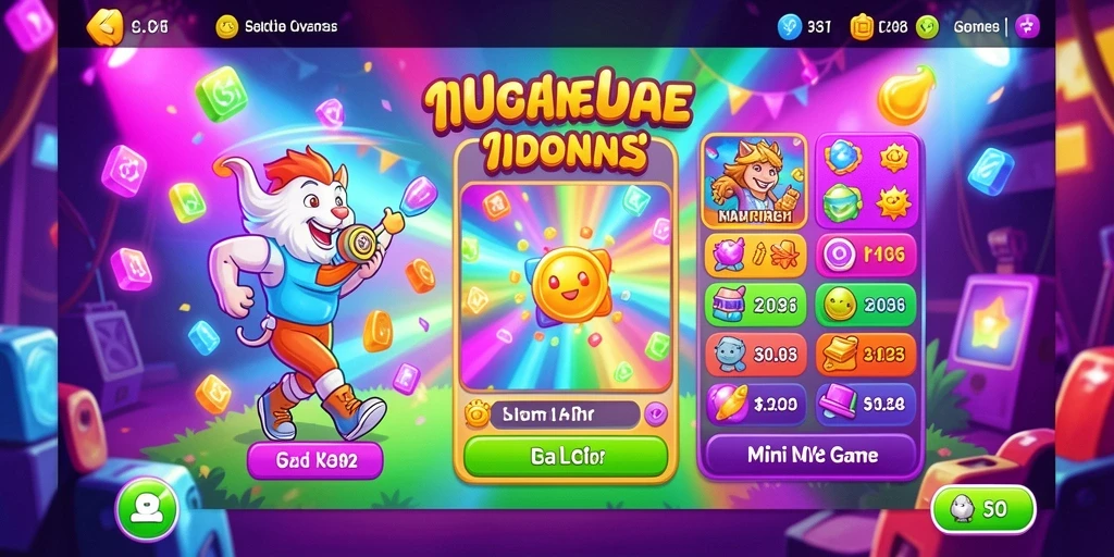 Menu permainan yang mudah dinavigasi.